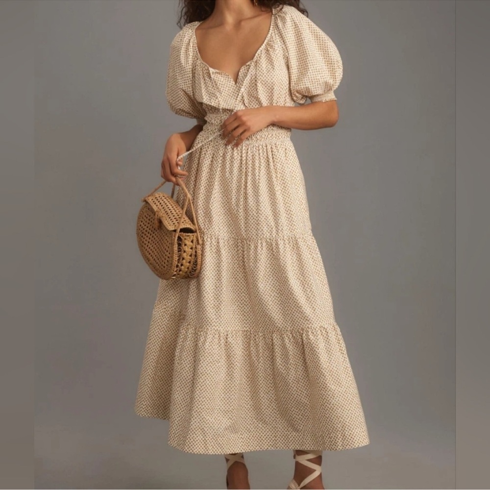 Anthropologie Somerset Puff Sleeve Dress
